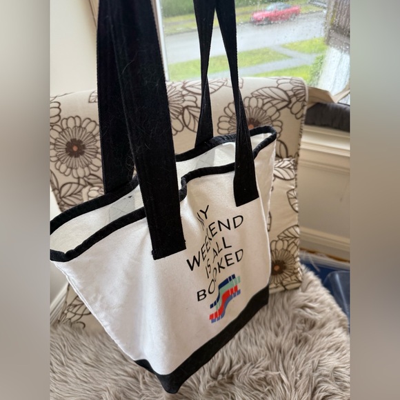 Indigo Canvas Book Bag - Picture 2 of 7